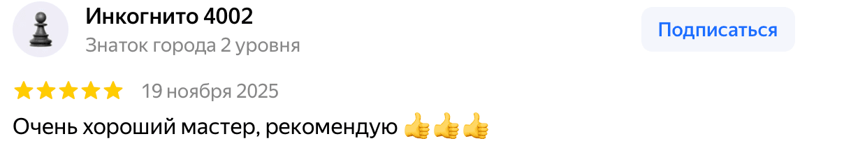 Отзыв Инкогнито 4002 — скриншот Яндекс.Карт
